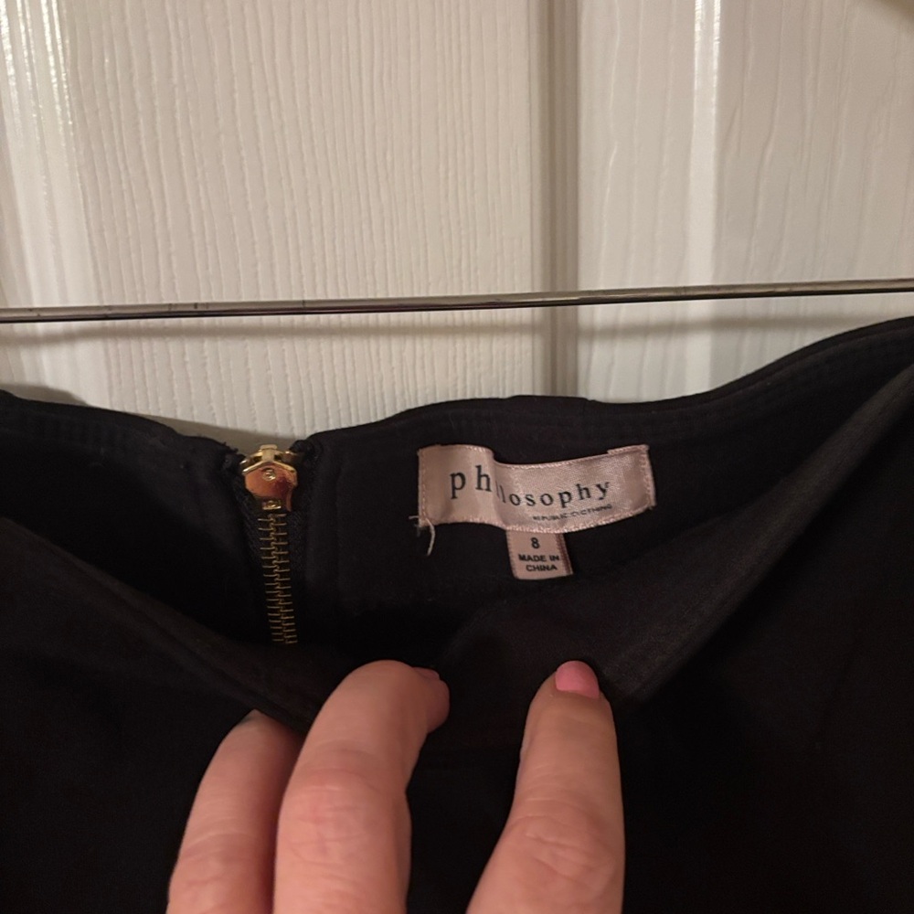 Philosophy Black Pencil Skirt Size 8 - Picture 3 of 4